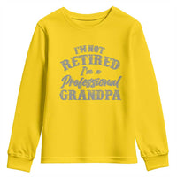 Funny Retirement Gifts Youth Sweatshirt I'm Not Retired I'm A Professional Grandpa