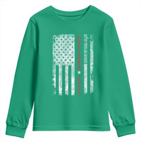 Retired 2025 Youth Sweatshirt Vintage Old American Flag - Wonder Print Shop