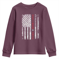 Retired 2025 Youth Sweatshirt Vintage Old American Flag - Wonder Print Shop