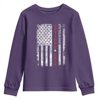 Retired 2025 Youth Sweatshirt Vintage Old American Flag - Wonder Print Shop