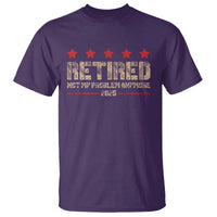 Vintage Retired 2025 T Shirt Not My Problem American Flag Retirement Gifts