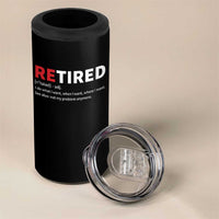 Funny Retirement Gifts 4 in 1 Can Cooler Tumbler Retired Not My Problem Anymore I Do What I Want