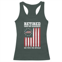 Funny Retired 2025 Racerback Tank Top Under New Management See Wife for Details American Flag
