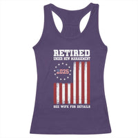 Funny Retired 2025 Racerback Tank Top Under New Management See Wife for Details American Flag