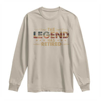 The Legend Has Retired 2025 Long Sleeve Shirt Retro American Flag