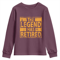 Retro The Legend Has Retired Youth Sweatshirt