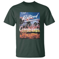 Funny Retirement Gift T Shirt I'm Retired It's 5 O'Clock Everywhere Beach Summer Vibes