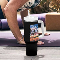 Funny Retirement Gift Tumbler With Handle I'm Retired It's 5 O'Clock Everywhere Beach Summer Vibes