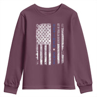 Retired 2025 Youth Sweatshirt Not My Problem Anymore Vintage American Flag - Wonder Print Shop