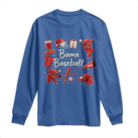 Alabama Baseball Long Sleeve Shirt Cute Trendy Bama Fan Game Day Doodle