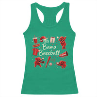 Alabama Baseball Racerback Tank Top Cute Trendy Bama Fan Game Day Doodle