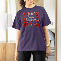 Alabama Baseball T Shirt For Women Cute Trendy Bama Fan Game Day Doodle