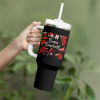 Alabama Baseball Tumbler With Handle Cute Trendy Bama Fan Game Day Doodle