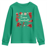 Alabama Baseball Youth Sweatshirt Cute Trendy Bama Fan Game Day Doodle