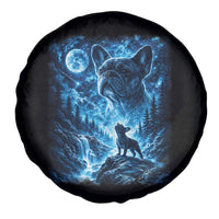 French Bulldog Howling To The Moon Spare Tire Cover Vintage Graphic Dog Lovers Silly Frenchy Bulldog Mom