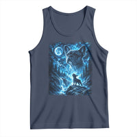 French Bulldog Howling To The Moon Tank Top Vintage Graphic Dog Lovers Silly Frenchy Bulldog Mom