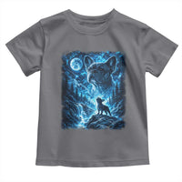 French Bulldog Howling To The Moon Toddler T Shirt Vintage Graphic Dog Lovers Silly Frenchy Bulldog Mom