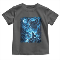 French Bulldog Howling To The Moon Toddler T Shirt Vintage Graphic Dog Lovers Silly Frenchy Bulldog Mom
