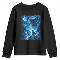 French Bulldog Howling To The Moon Youth Sweatshirt Vintage Graphic Dog Lovers Silly Frenchy Bulldog Mom
