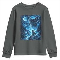 French Bulldog Howling To The Moon Youth Sweatshirt Vintage Graphic Dog Lovers Silly Frenchy Bulldog Mom