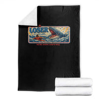 Funny Jonah And The Whale Throw Blanket Christian Bible Get in Loser Were Doing Gods Will