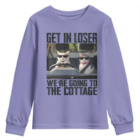 Get In Loser Were Going To The Cottage Youth Sweatshirt Funny Cat Gifts Internet Memes