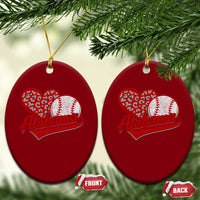 Alabama Fan Ceramic Ornament AL Baseball Heart Graphic Sports Style 80s 90s