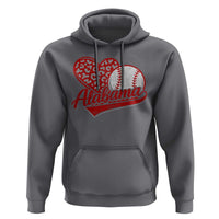 Alabama Fan Hoodie AL Baseball Heart Graphic Sports Style 80s 90s