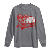 Alabama Fan Long Sleeve Shirt AL Baseball Heart Graphic Sports Style 80s 90s