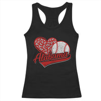 Alabama Fan Racerback Tank Top AL Baseball Heart Graphic Sports Style 80s 90s