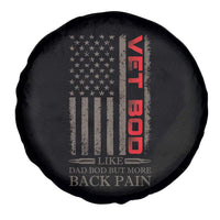 Vet Bod Spare Tire Cover Funny Veteran Like Dad Bod But More Back Pain US Flag - Wonder Print Shop