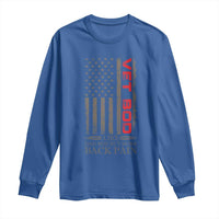 Vet Bod Long Sleeve Shirt Funny Veteran Like Dad Bod But More Back Pain US Flag - Wonder Print Shop