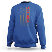 Vet Bod Sweatshirt Funny Veteran Like Dad Bod But More Back Pain US Flag - Wonder Print Shop
