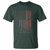 Vet Bod T Shirt Funny Veteran Like Dad Bod But More Back Pain US Flag - Wonder Print Shop
