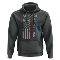 Air Force Veteran Hoodie Distressed American Flag Retired Dad Grandpa