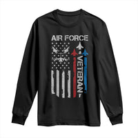 Air Force Veteran Long Sleeve Shirt Distressed American Flag Retired Dad Grandpa