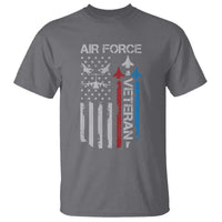 Air Force Veteran T Shirt Distressed American Flag Retired Dad Grandpa