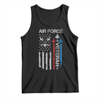 Air Force Veteran Tank Top Distressed American Flag Retired Dad Grandpa