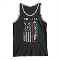 Air Force Veteran Tank Top Distressed American Flag Retired Dad Grandpa