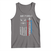 Air Force Veteran Tank Top Distressed American Flag Retired Dad Grandpa
