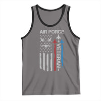 Air Force Veteran Tank Top Distressed American Flag Retired Dad Grandpa