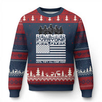 R.E.D Friday Ugly Christmas Sweater Remember Everyone Deployed Military US Flag - Wonder Print Shop