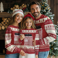 R.E.D Friday Ugly Christmas Sweater Remember Everyone Deployed Military US Flag - Wonder Print Shop