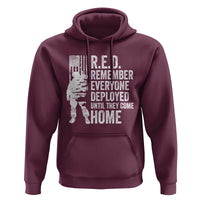 R.E.D Friday Hoodie Remember Everyone Deployed American Flag Military Supportive - Wonder Print Shop