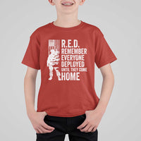 R.E.D Friday T Shirt For Kid Remember Everyone Deployed American Flag Military Supportive - Wonder Print Shop