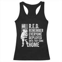 R.E.D Friday Racerback Tank Top Remember Everyone Deployed American Flag Military Supportive - Wonder Print Shop
