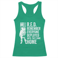 R.E.D Friday Racerback Tank Top Remember Everyone Deployed American Flag Military Supportive - Wonder Print Shop