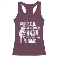 R.E.D Friday Racerback Tank Top Remember Everyone Deployed American Flag Military Supportive - Wonder Print Shop