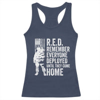 R.E.D Friday Racerback Tank Top Remember Everyone Deployed American Flag Military Supportive - Wonder Print Shop