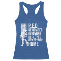 R.E.D Friday Racerback Tank Top Remember Everyone Deployed American Flag Military Supportive - Wonder Print Shop